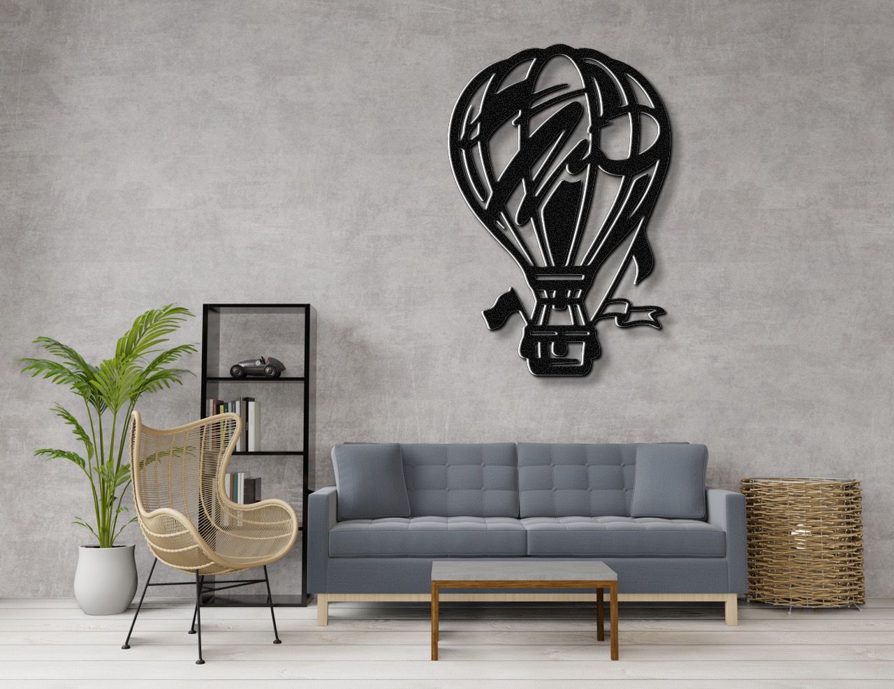Hot Air Balloon Metal Wall Art