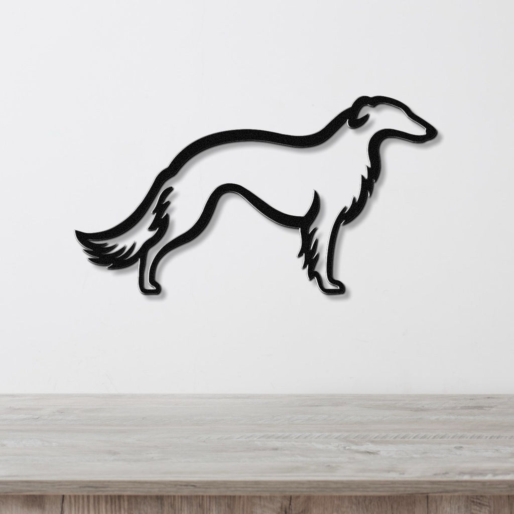 Borzoi Dog Metal Wall Art