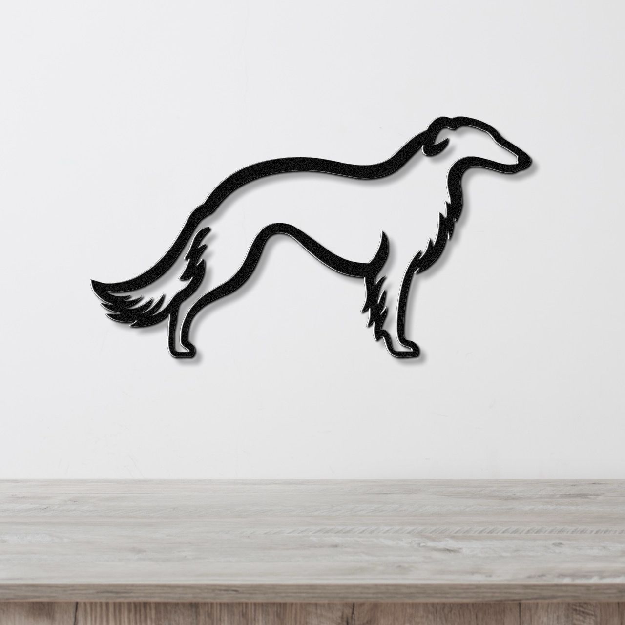 Borzoi Dog Metal Wall Art