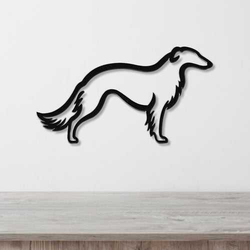 Borzoi Dog Metal Wall Art