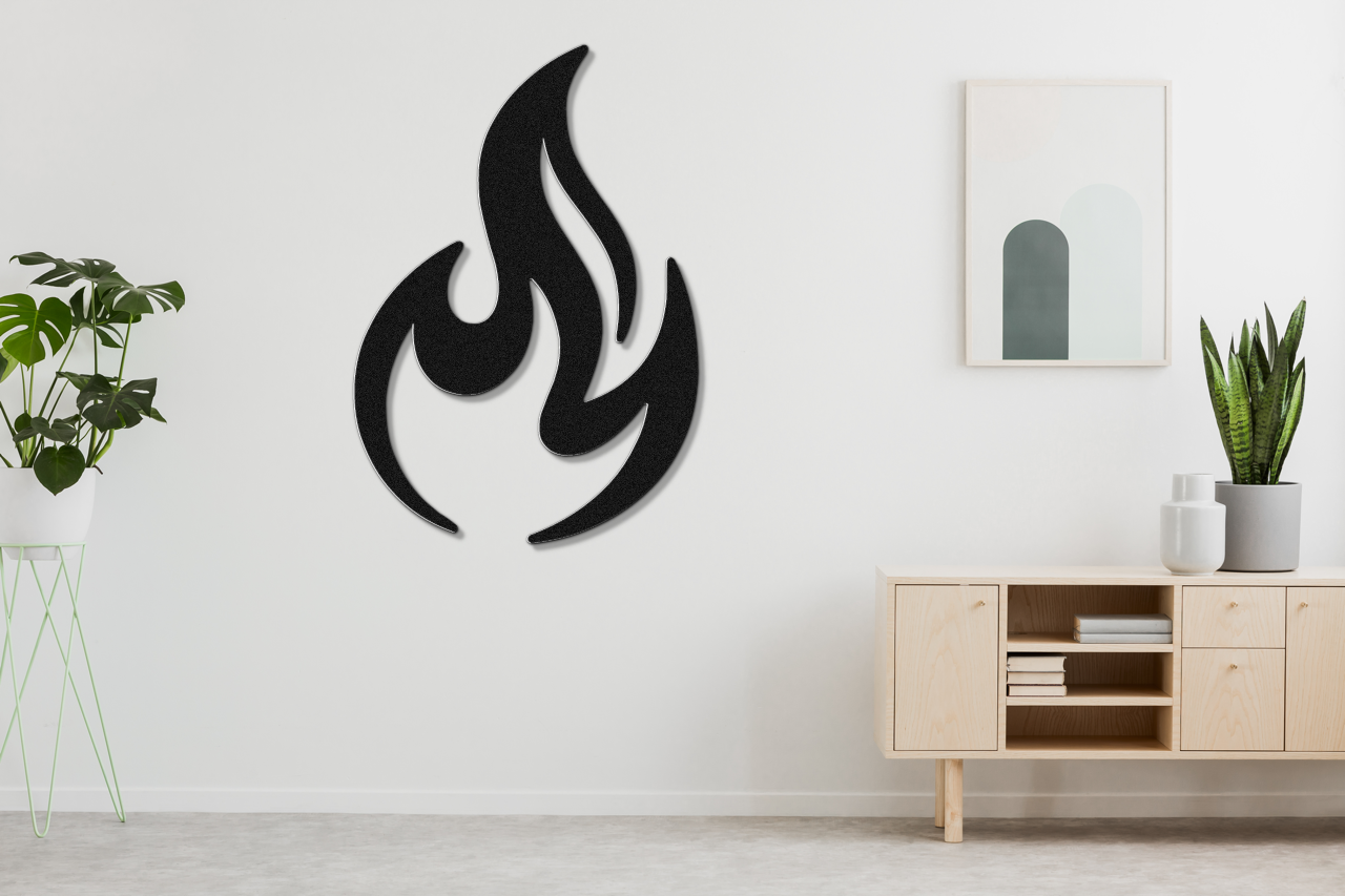 Abstract Fire Metal Wall Art