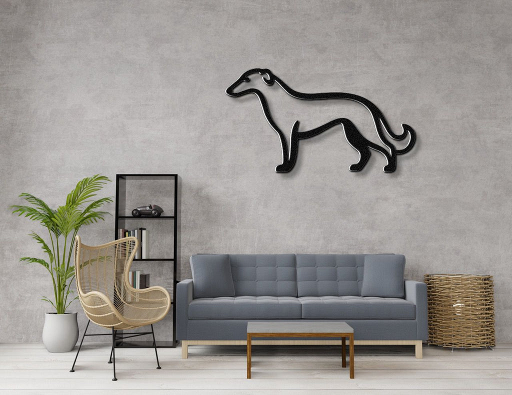 Borzoi Dog Metal Wall Art