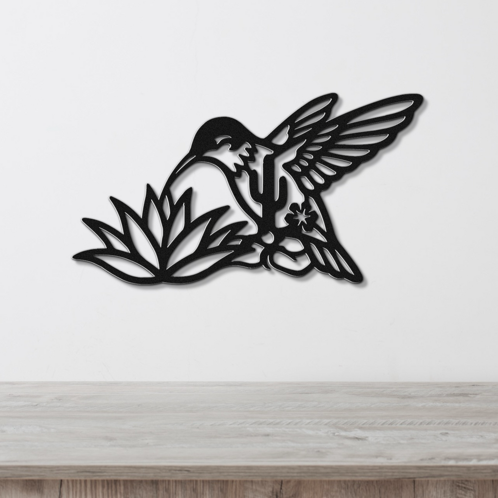 Desert Hummingbird Metal Wall Art
