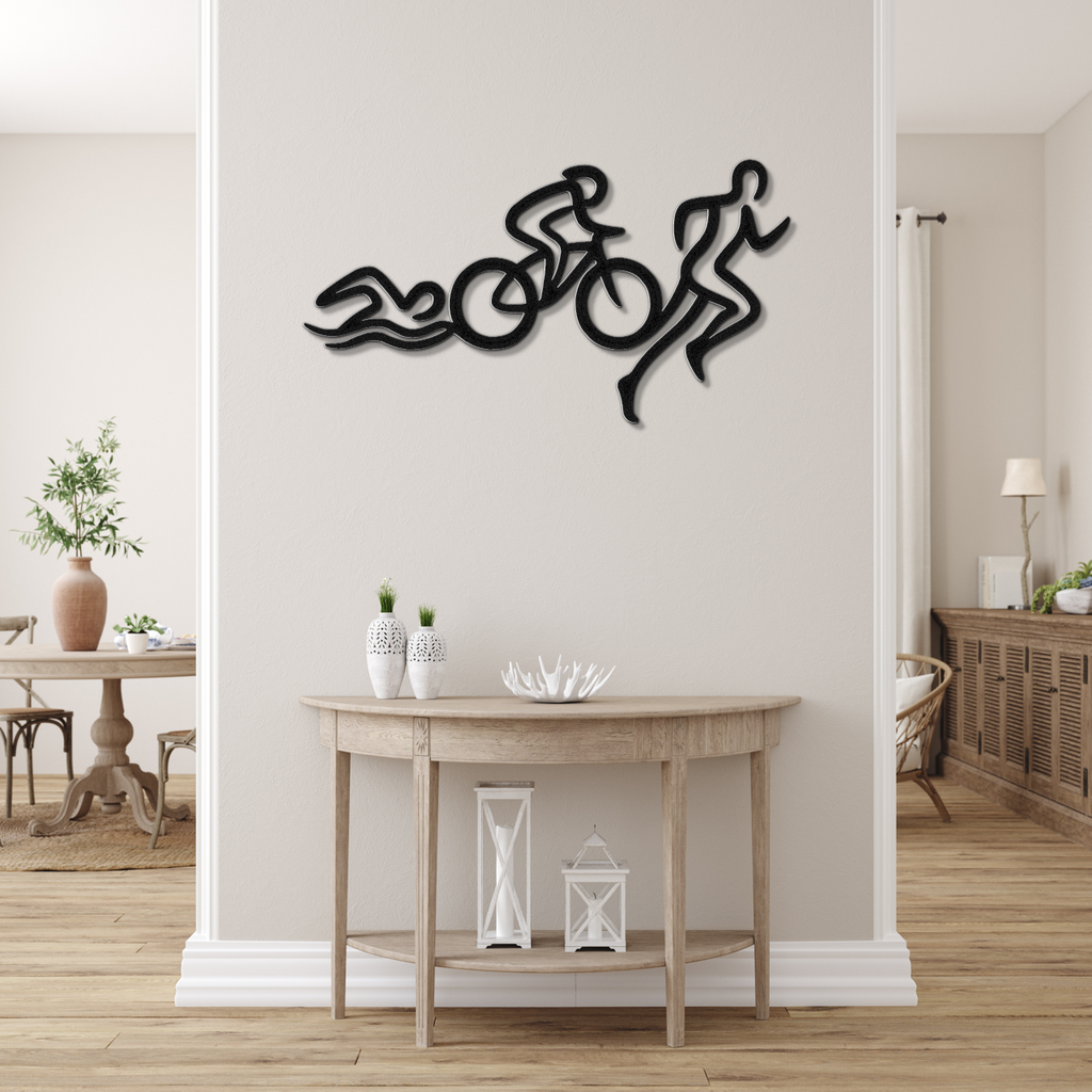 Triathlon Metal Wall Art