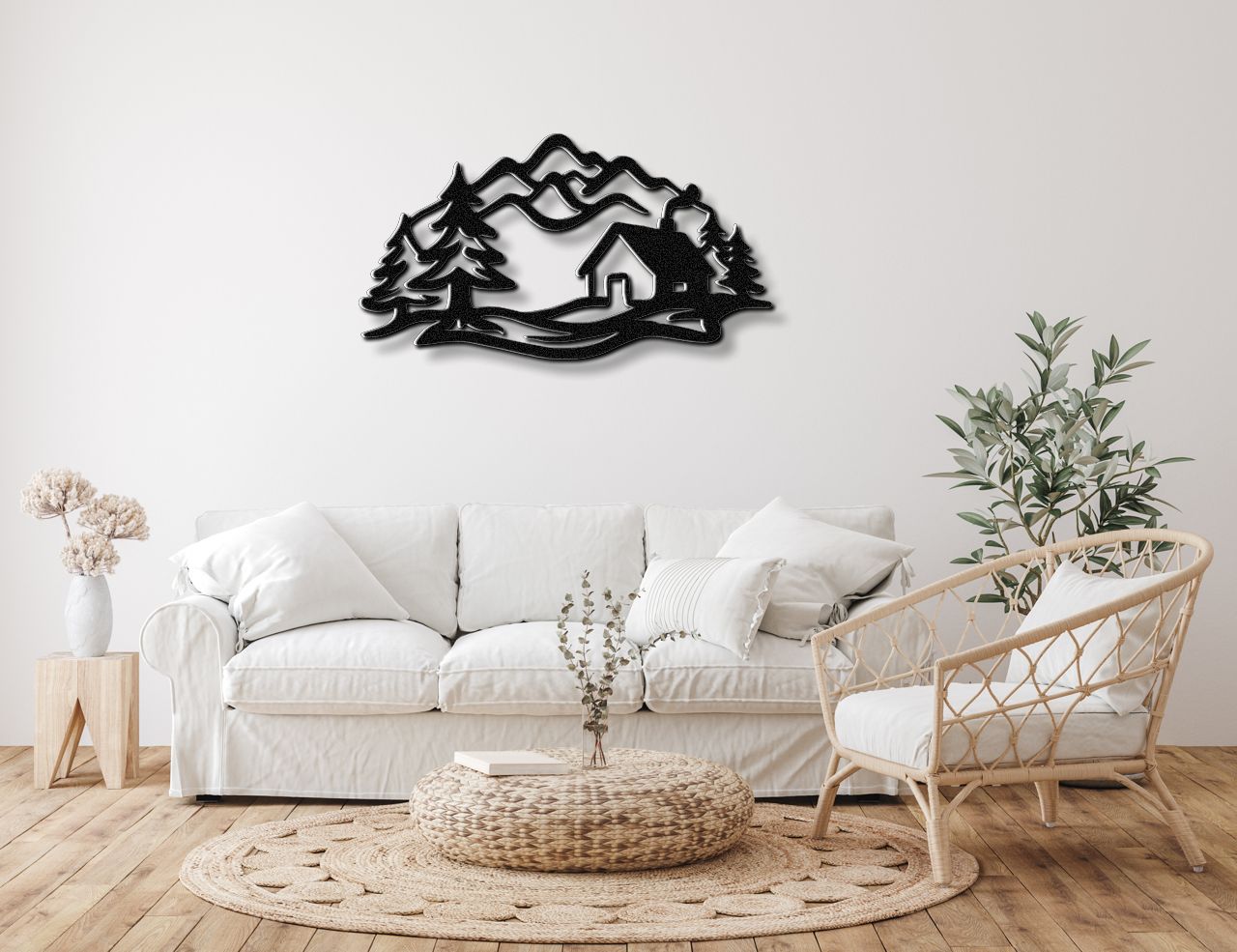 Mountain Cabin Metal Wall Art