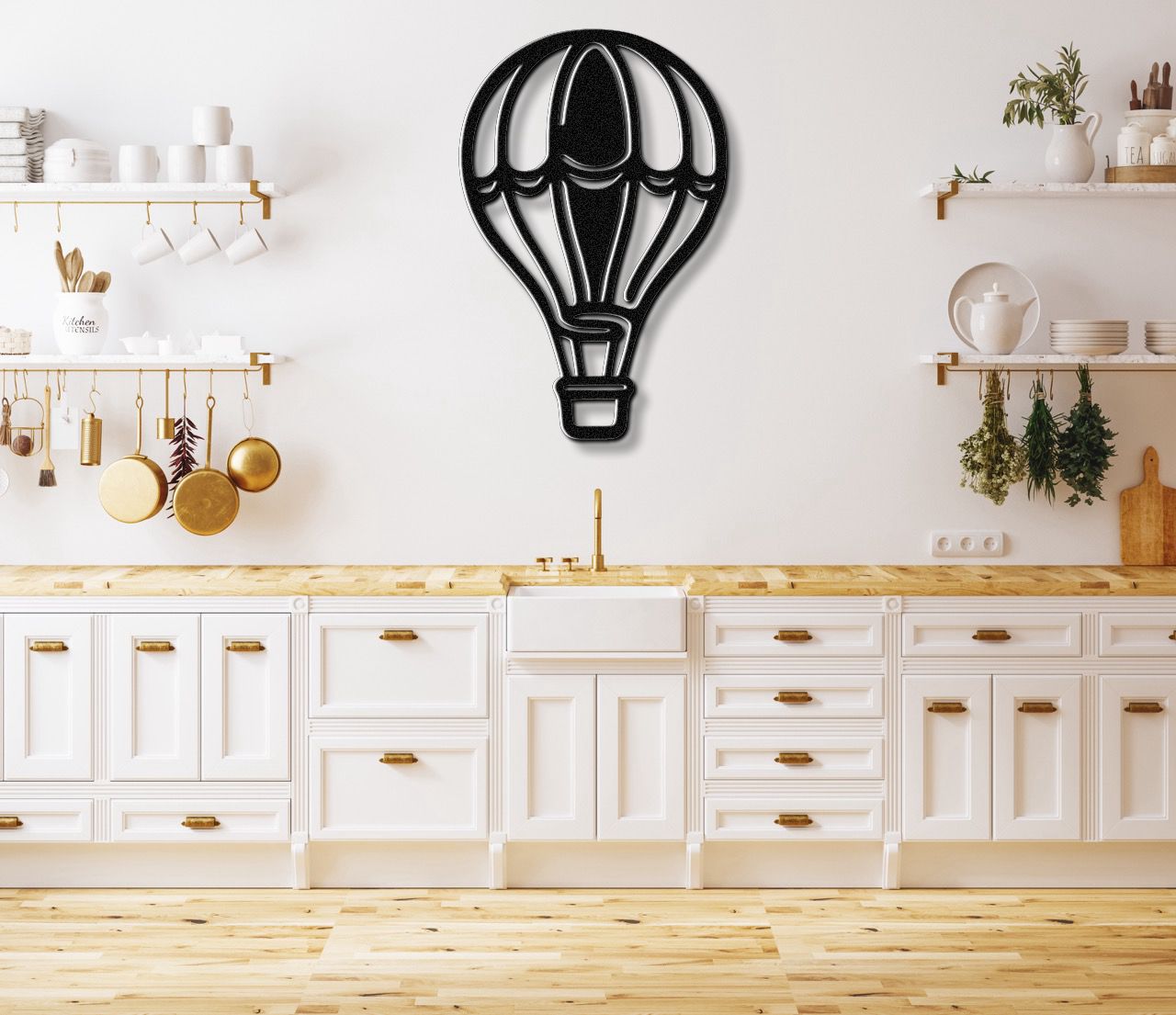 Hot Air Balloon Metal Wall Art
