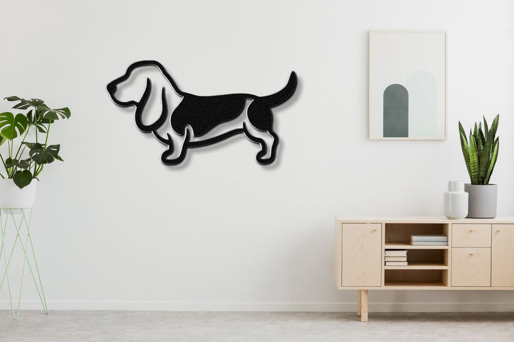 Basset Hound Metal Wall Art