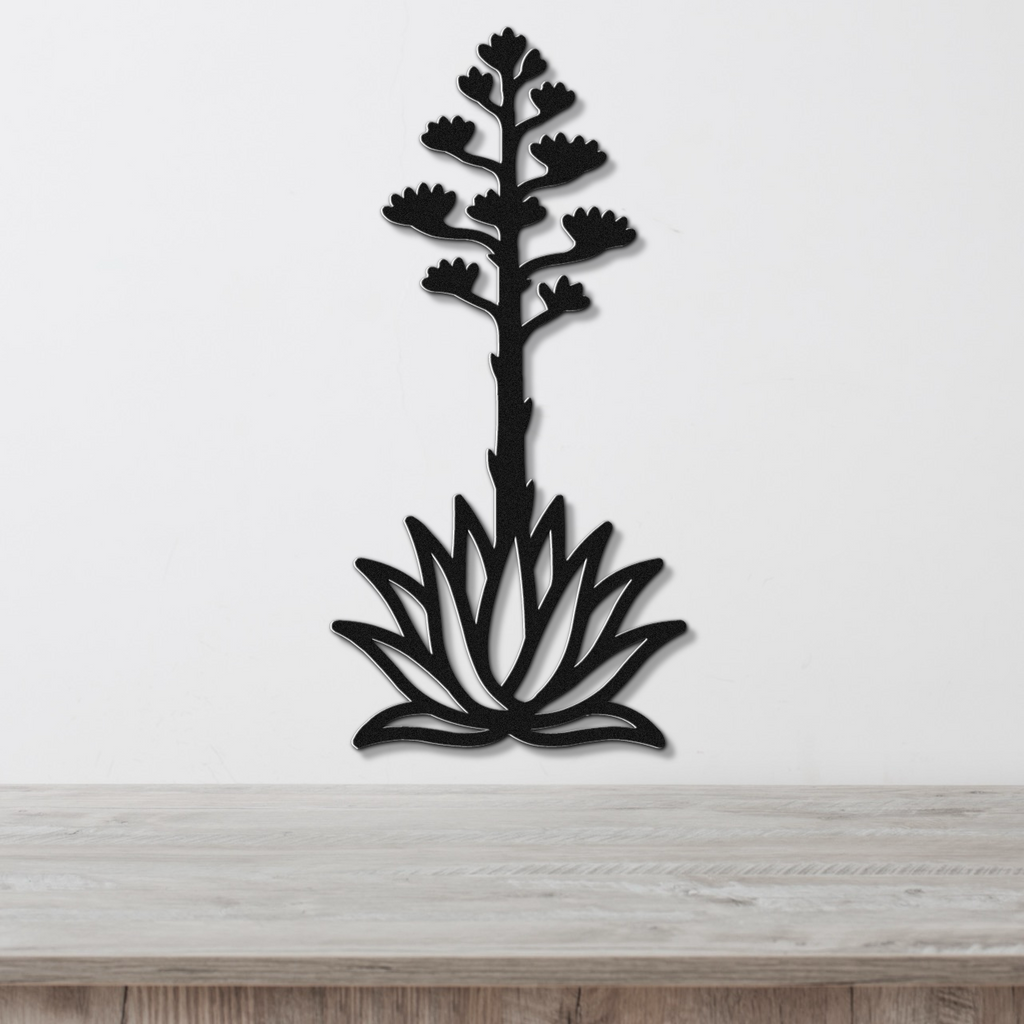 Blooming Agave Metal Wall Art