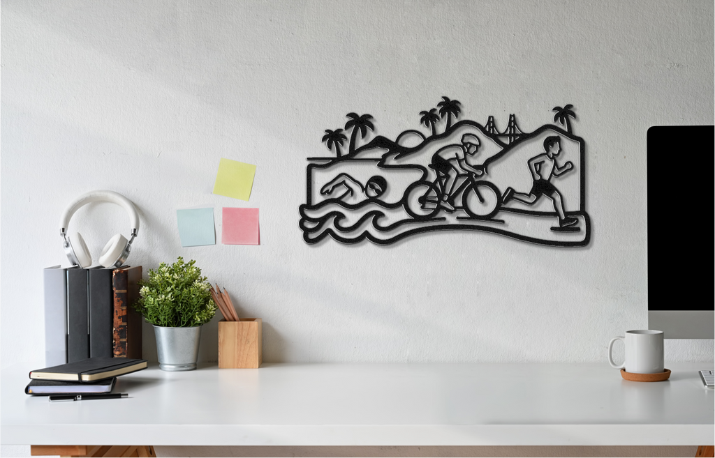 Santa Cruz Triathlon Metal Wall Art