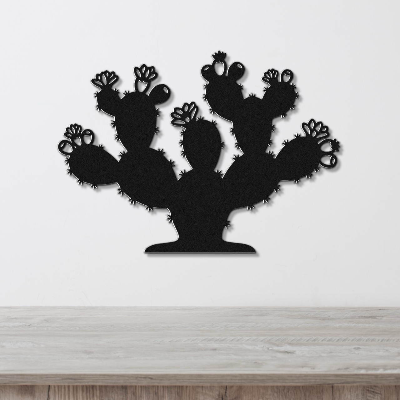 Prickly Pear Cactus Metal Wall Art