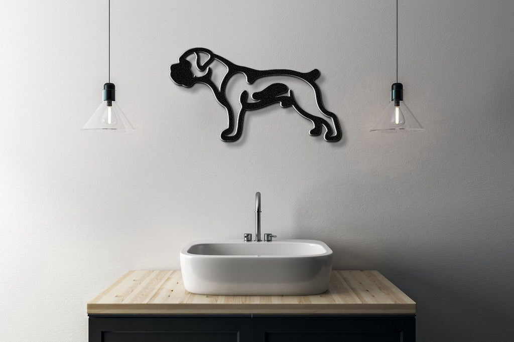 Boxer Dog Metal Wall Art