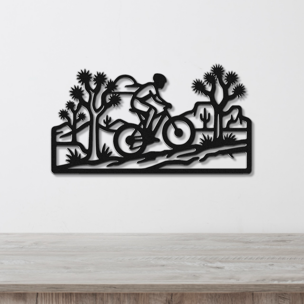 Joshua Tree Cycling Metal Wall Art