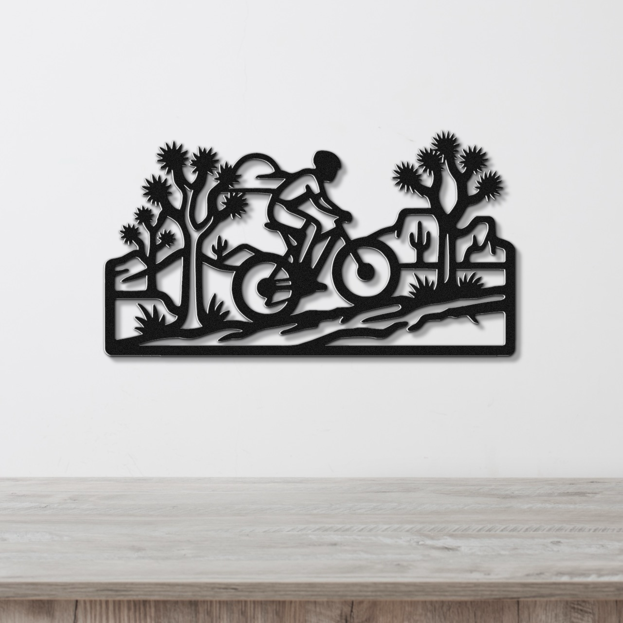 Joshua Tree Cycling Metal Wall Art