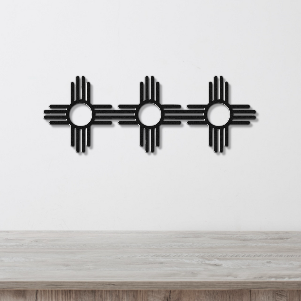 Zia Sun Symbol Trio Metal Wall Art