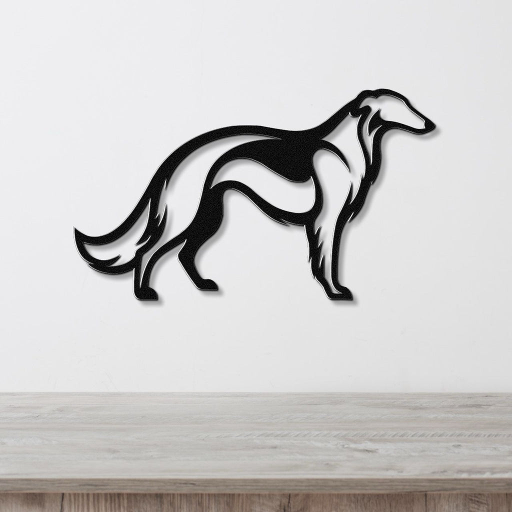 Borzoi Dog Metal Wall Art