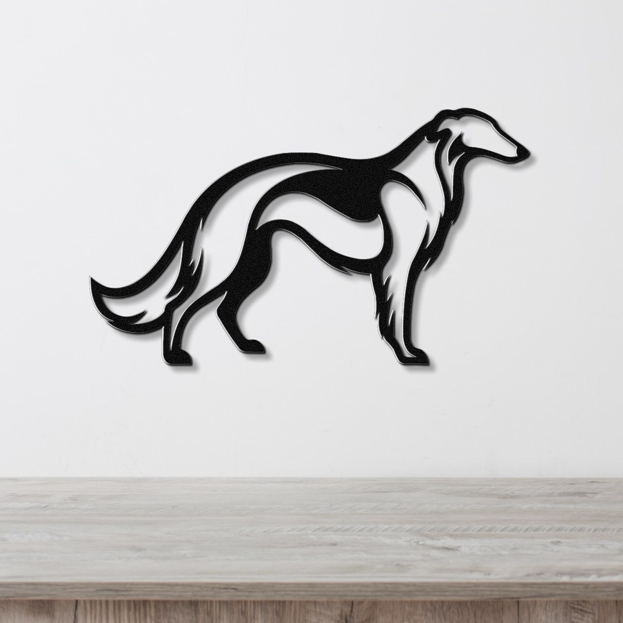 Borzoi Dog Metal Wall Art