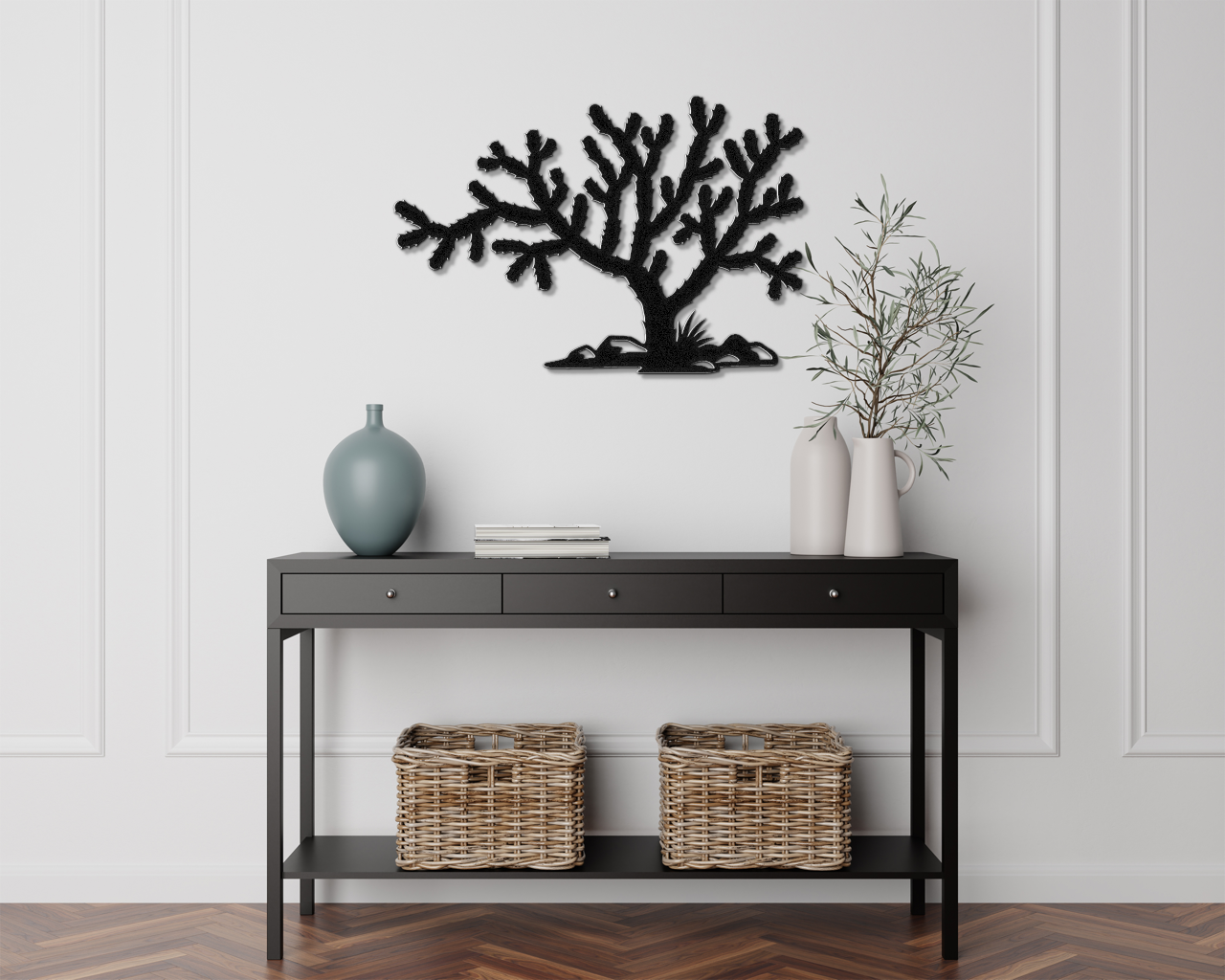 Cholla Cactus Metal Wall Art