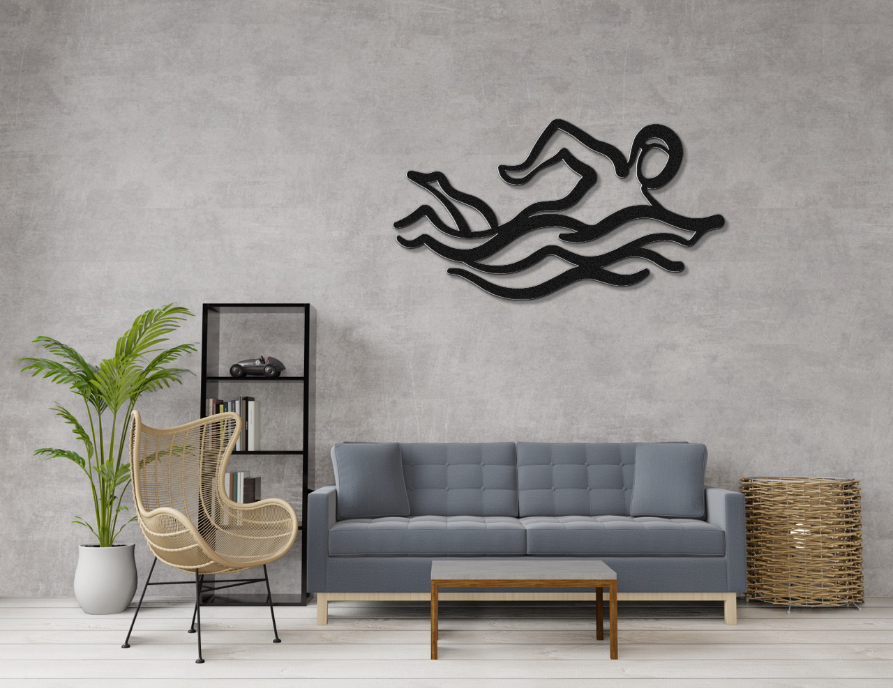 Swimmer Metal Wall Art
