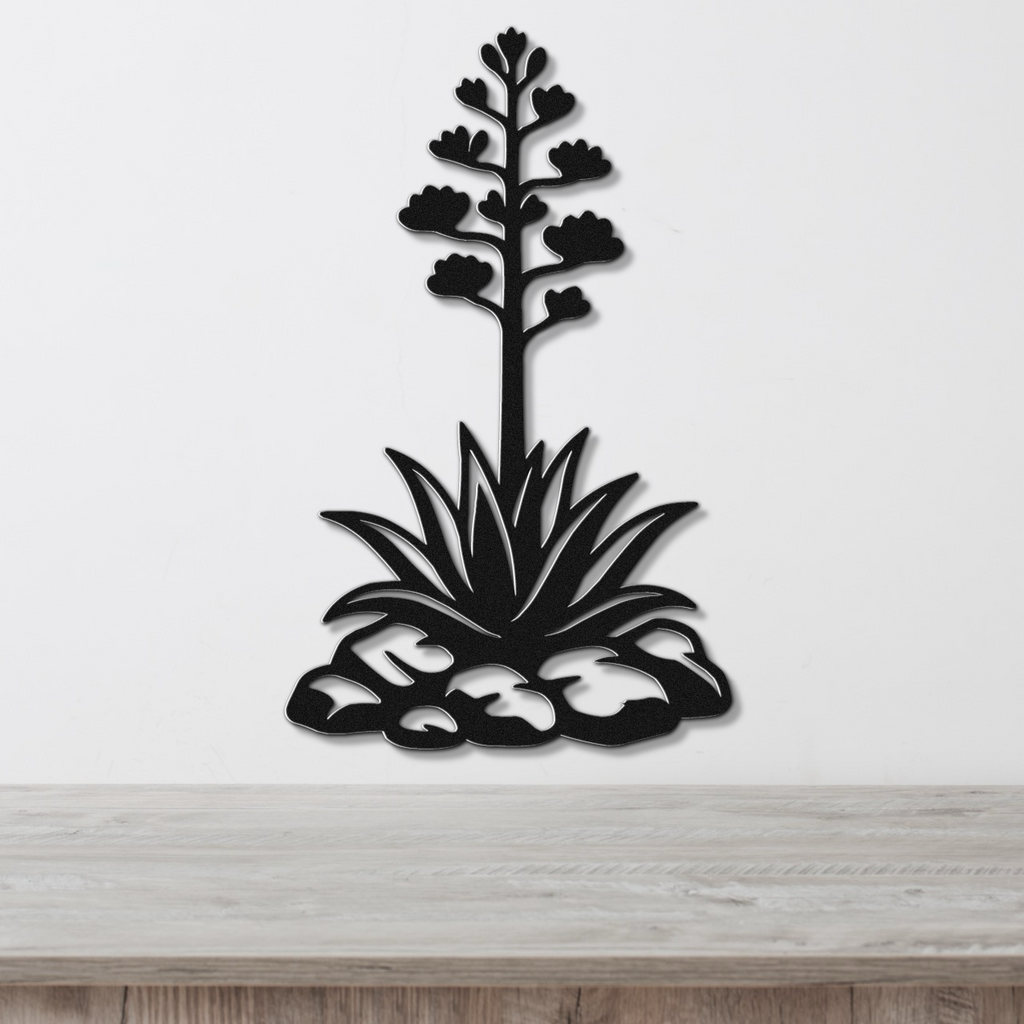 Blooming Agave Metal Wall Art