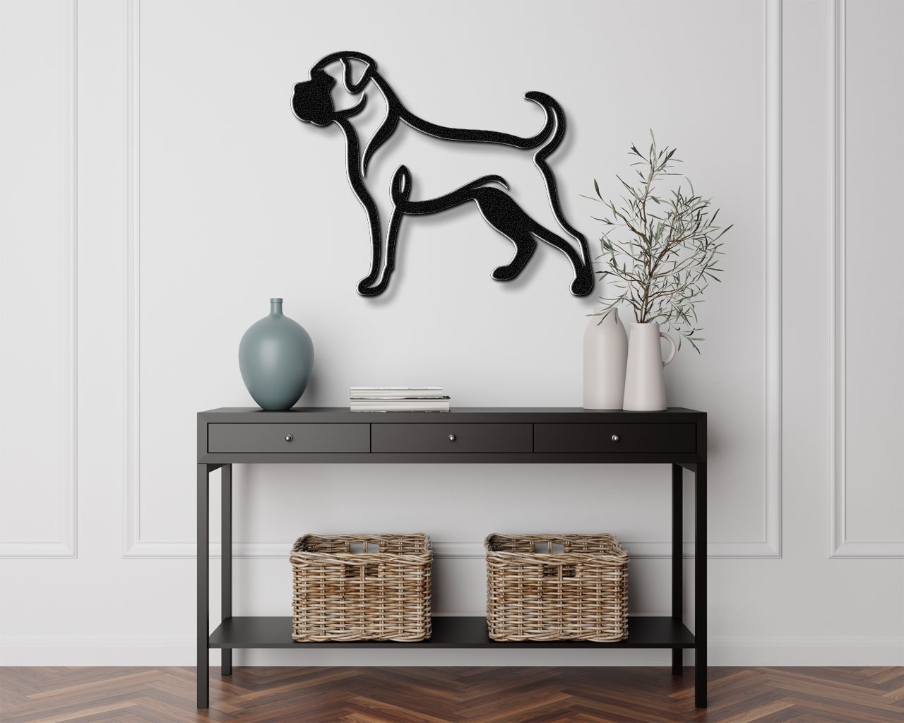 Boxer Dog Metal Wall Art