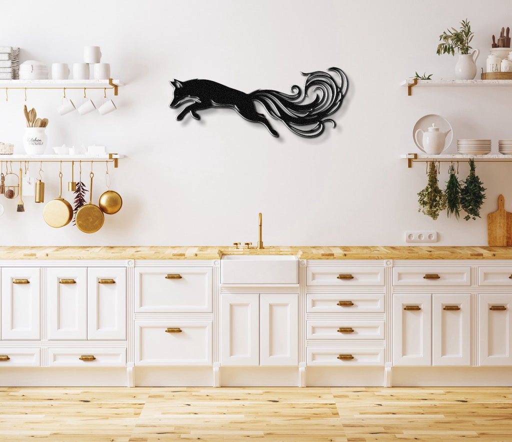 Sneaky Fox Metal Wall Art