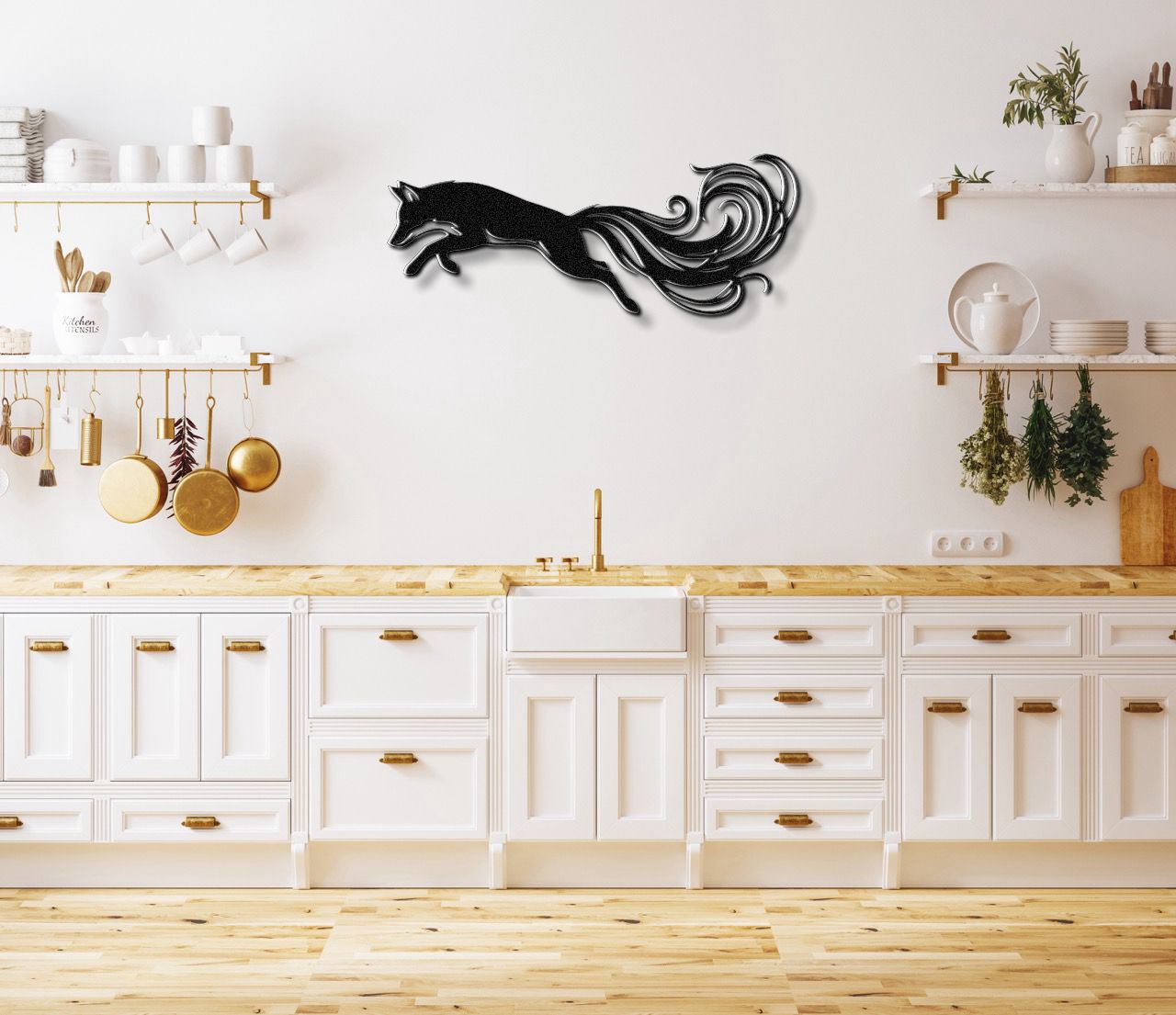 Sneaky Fox Metal Wall Art