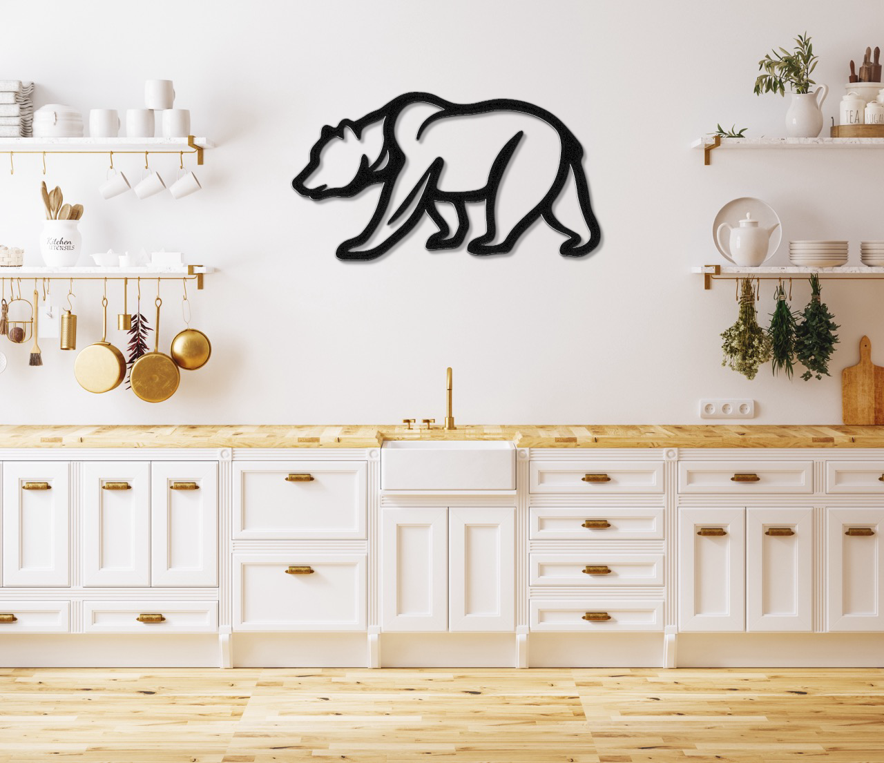 Bear Metal Wall Art
