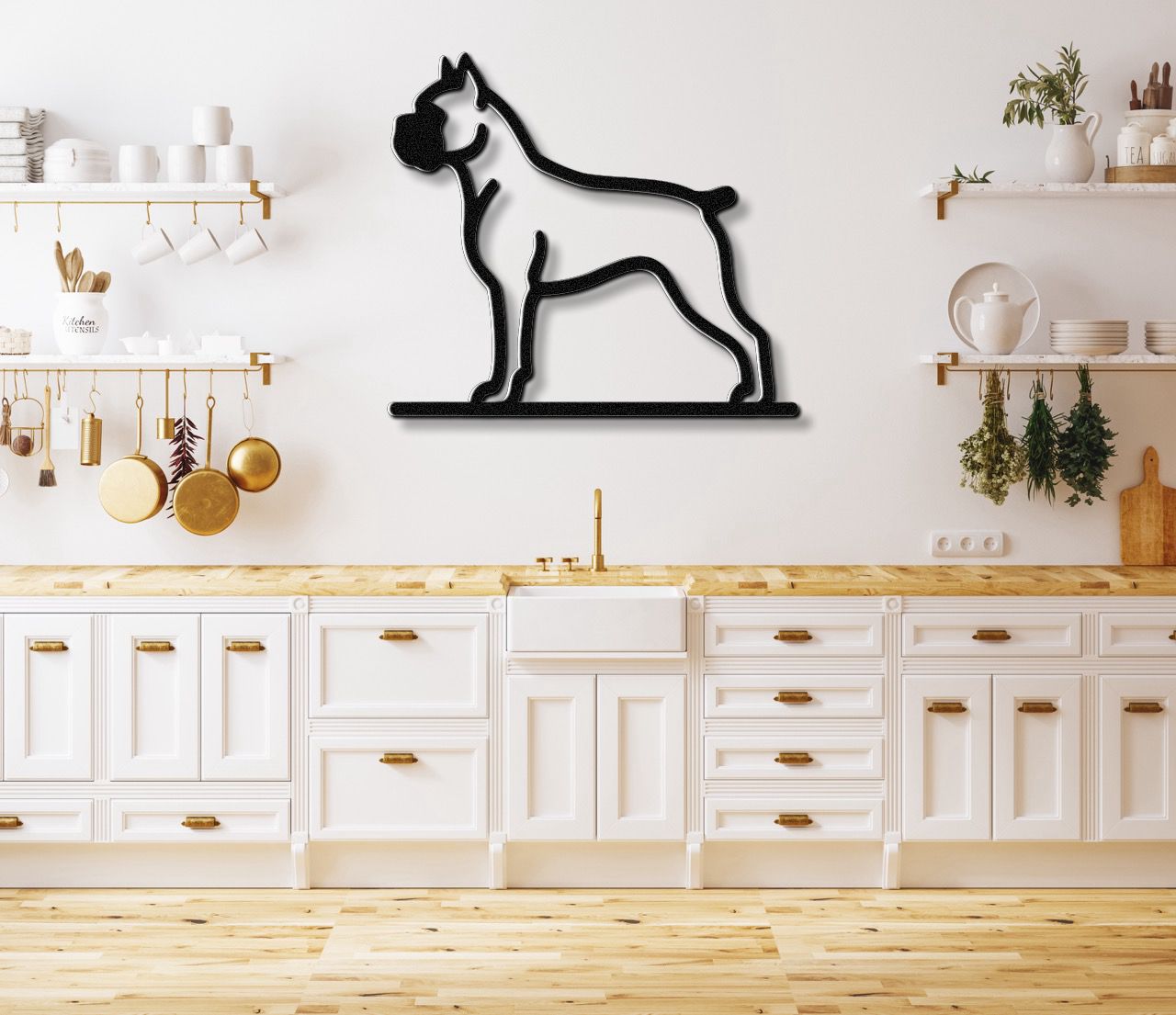 Boxer Dog Metal Wall Art
