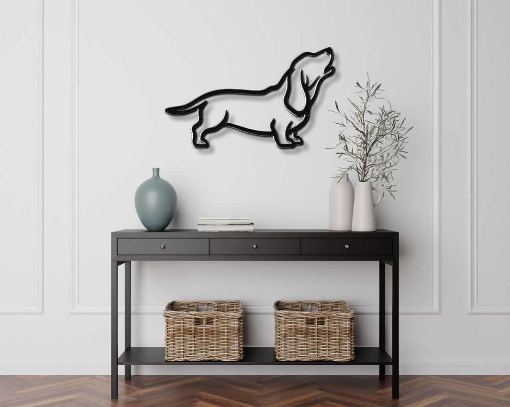 Basset Hound Metal Wall Art