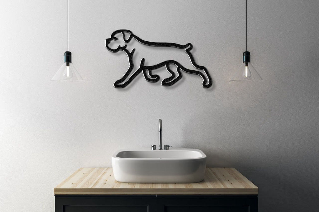 Boxer Dog Metal Wall Art