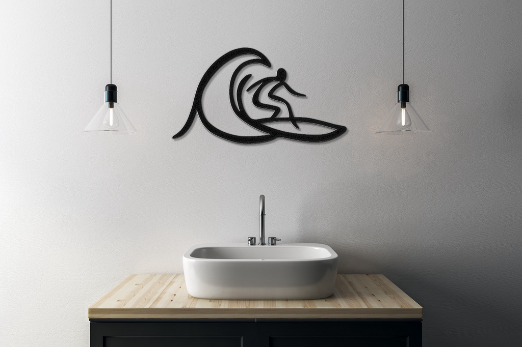 Surfer Metal Wall Art