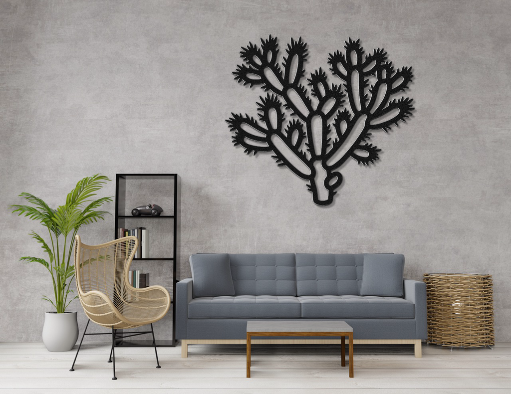 Cholla Cactus Metal Wall Art