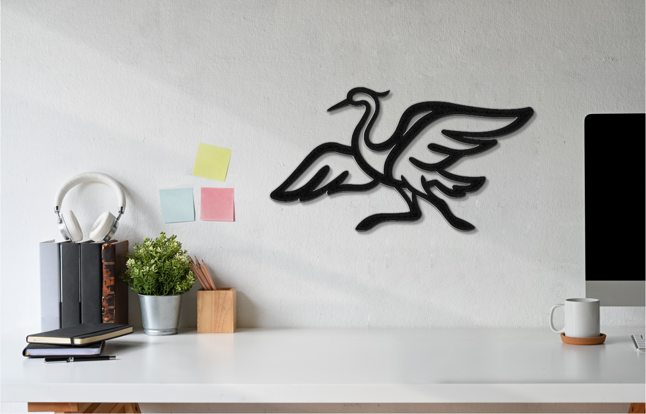Crane Metal Wall Art