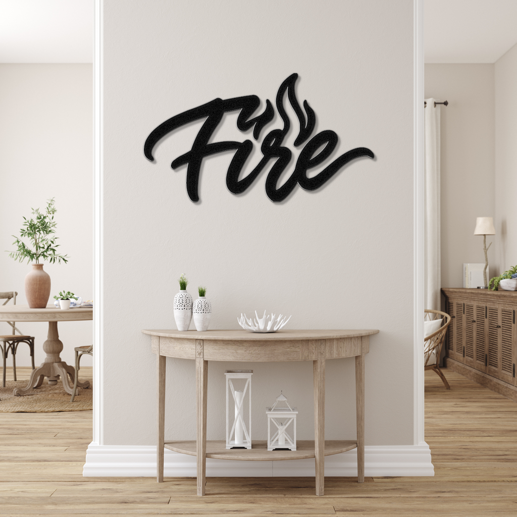 Abstract Fire Metal Wall Art