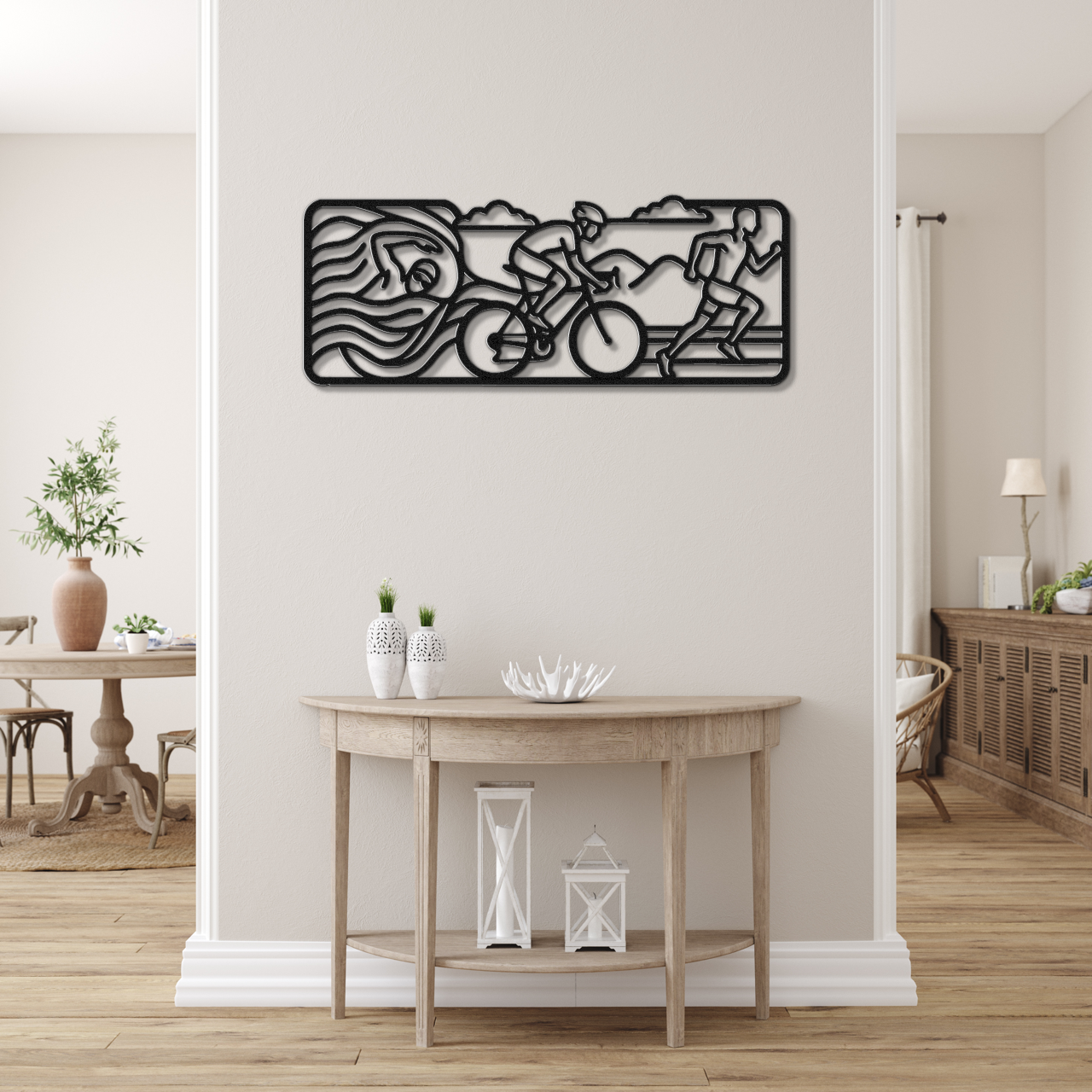 Triathlon Metal Wall Art