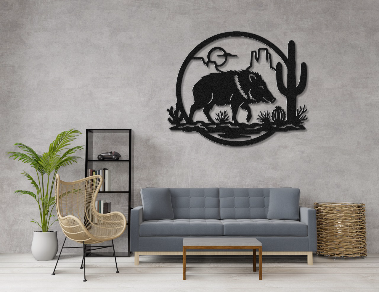 Javelina Metal Wall Art