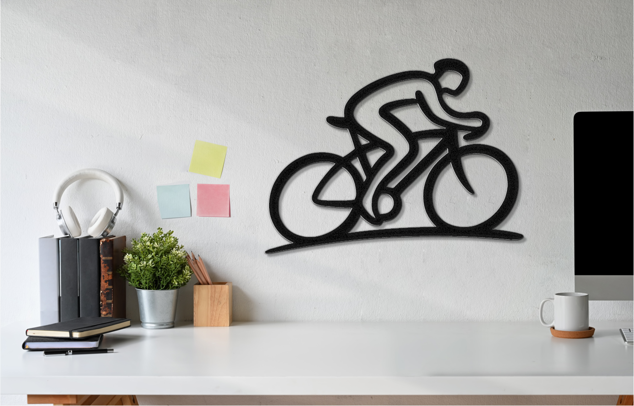 Cycling Metal Wall Art