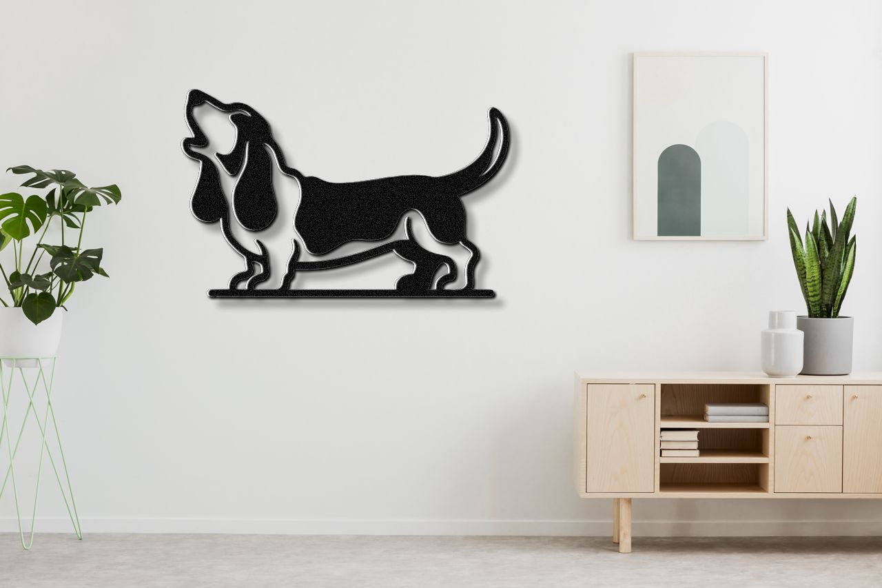 Basset Hound Metal Wall Art