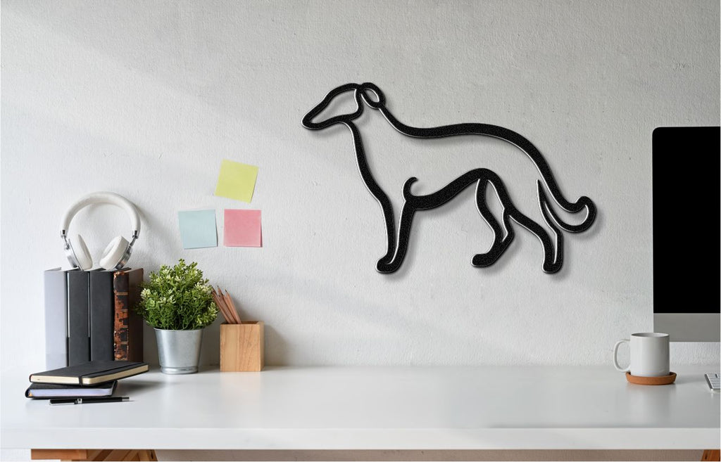 Borzoi Dog Metal Wall Art