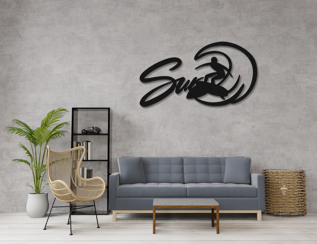 Surfer Metal Wall Art