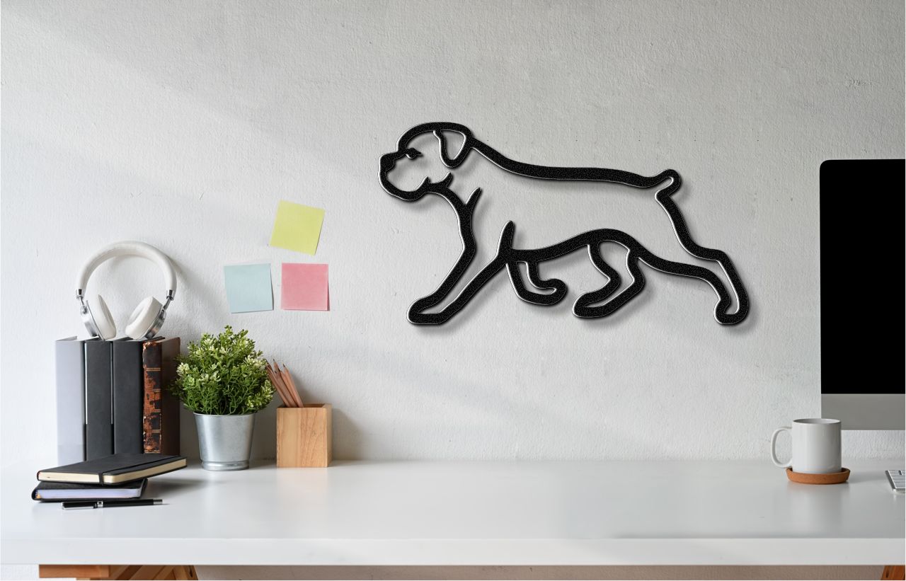 Boxer Dog Metal Wall Art
