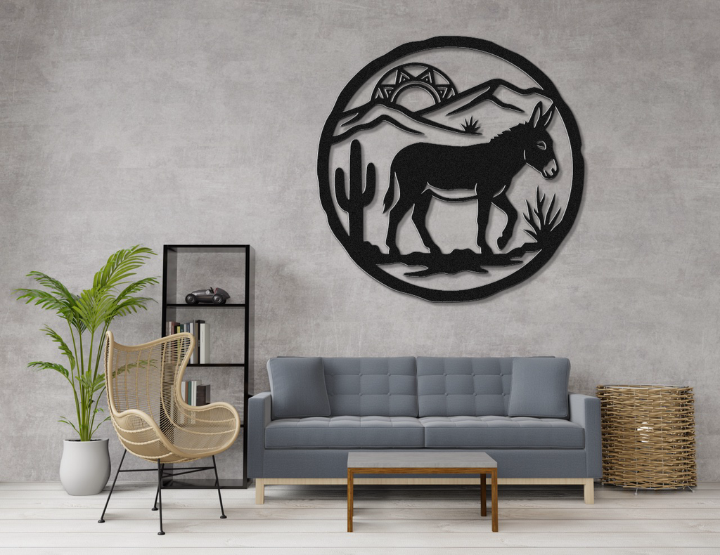 Burro Metal Wall Art