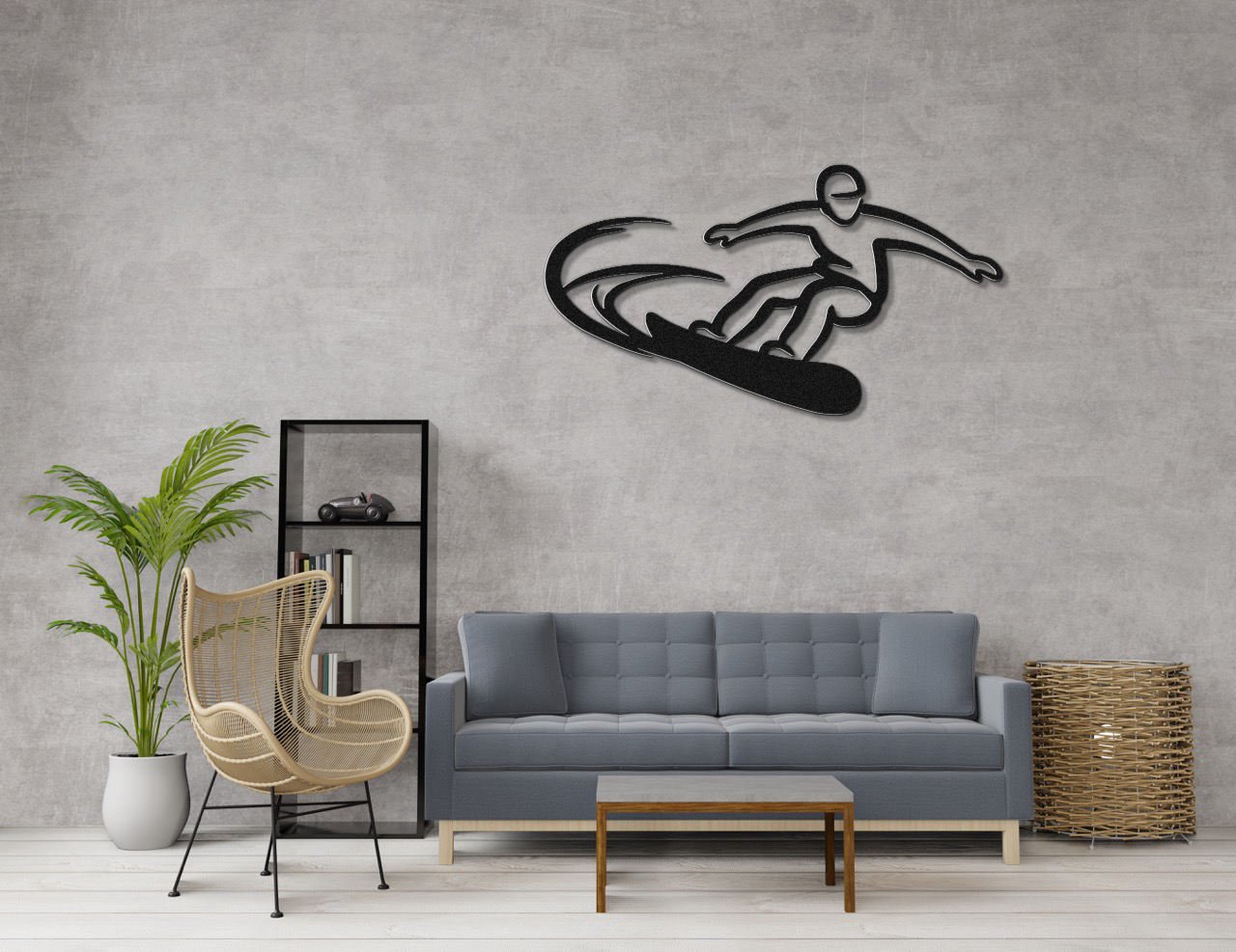 Snowboarding Metal Wall Art