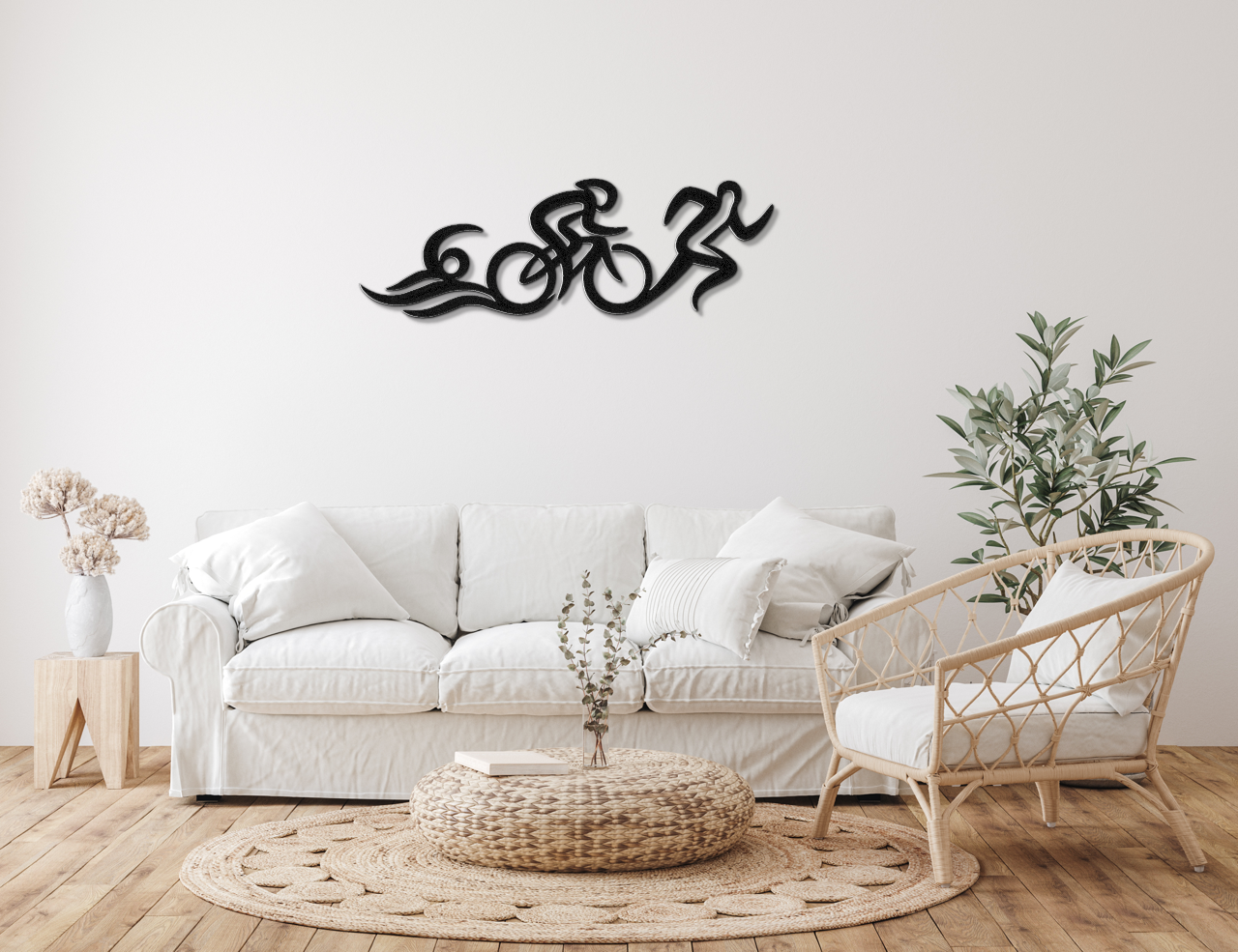 Triathlon Metal Wall Art