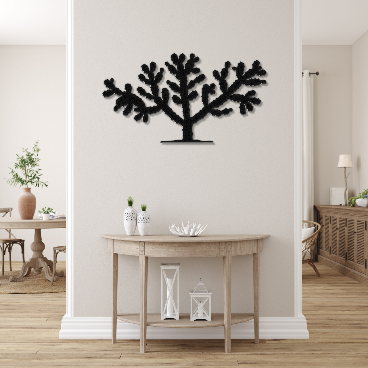 Cholla Cactus Metal Wall Art