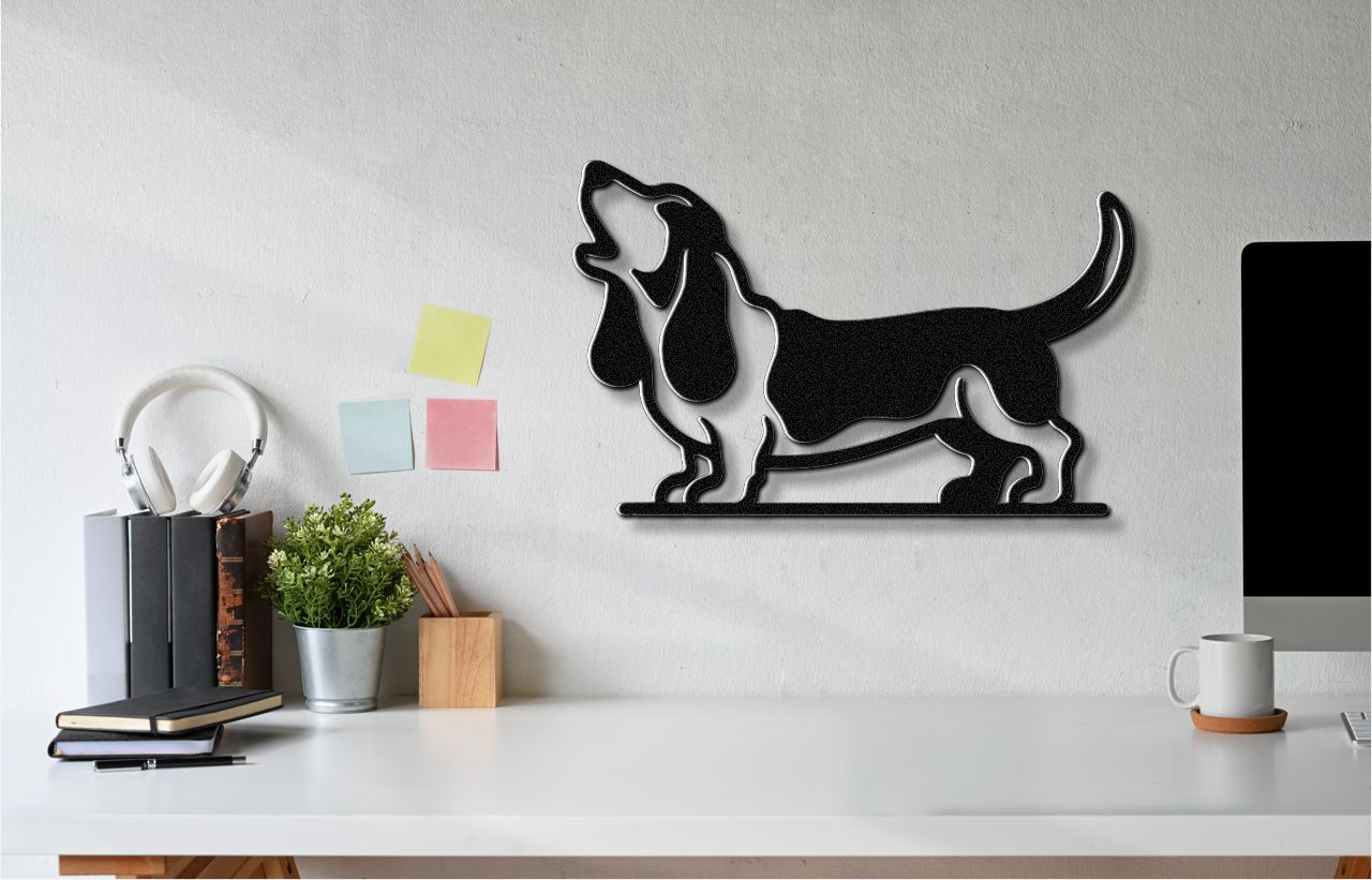 Basset Hound Metal Wall Art