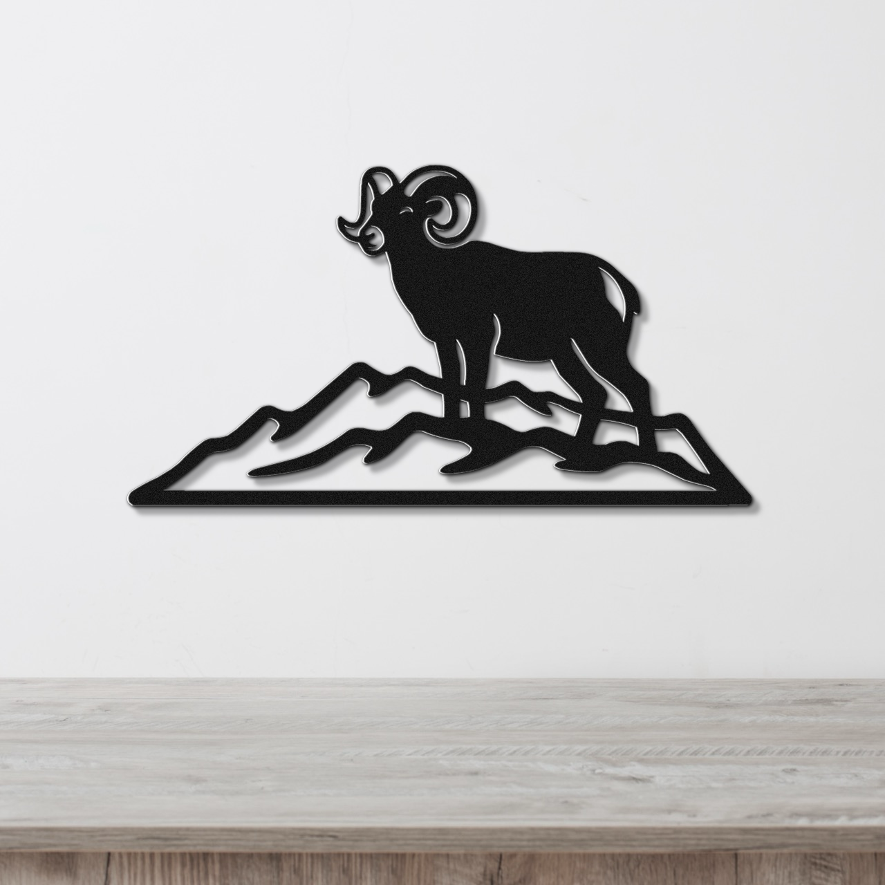 Mountain Bighorn Sheep Metal Wall Art