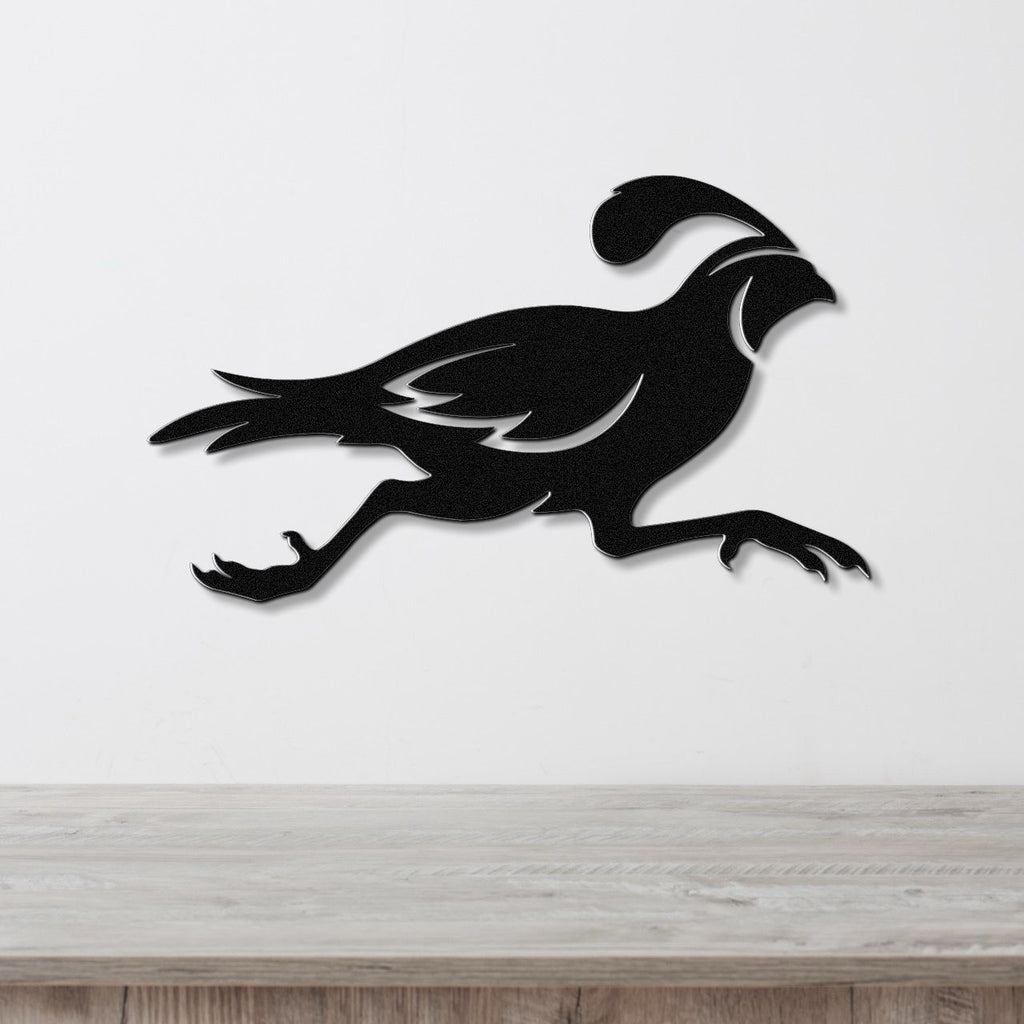 Running Quail Metal Wall Art