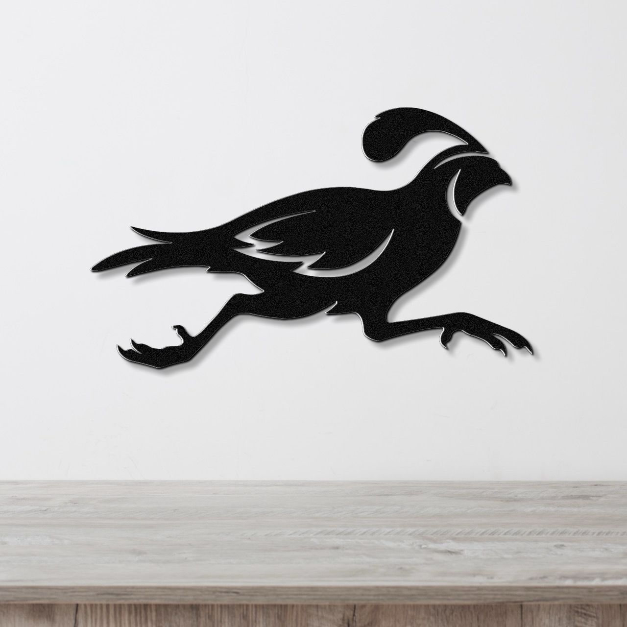 Running Quail Metal Wall Art