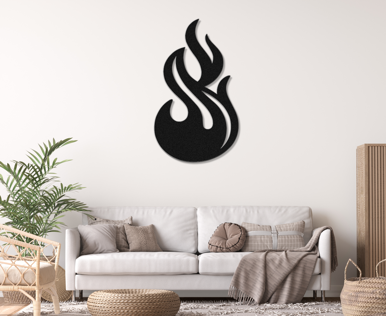 Abstract Fire Metal Wall Art